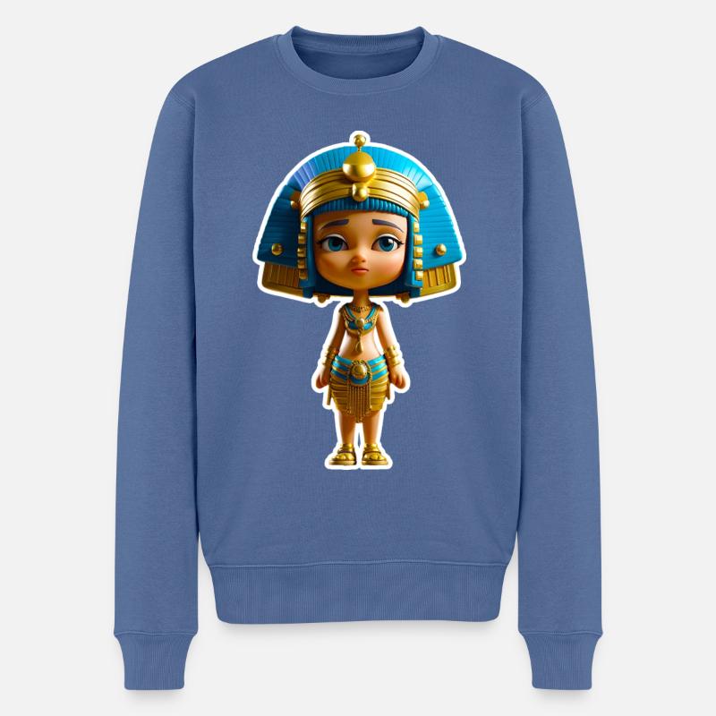 The little Cleopatra - Männer Premium Bio Pullover - Taubenblau