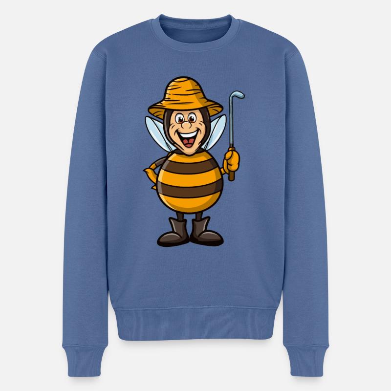 apiculteur drôle comme abeille - Pull Premium bio Homme - bleu pigeon