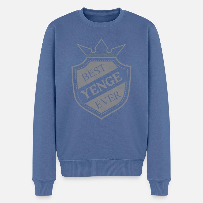 Yenge - Pull Premium bio Homme - bleu pigeon