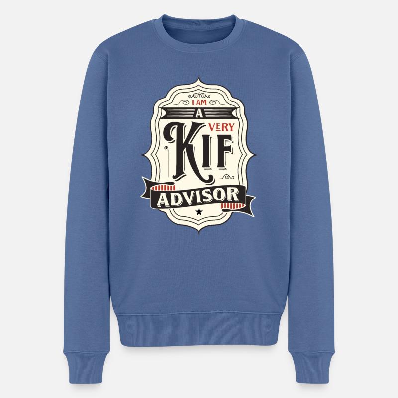 KIF-BERATER - Männer Premium Bio Pullover - Taubenblau