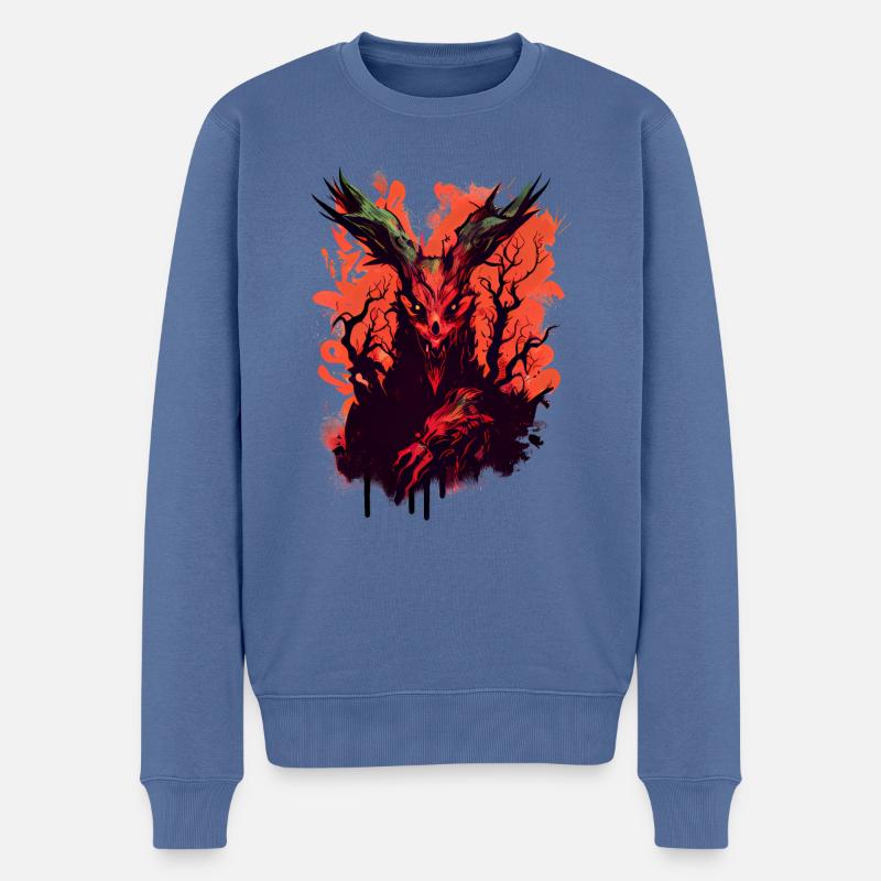 Osterhasenteufel - Männer Premium Bio Pullover - Taubenblau