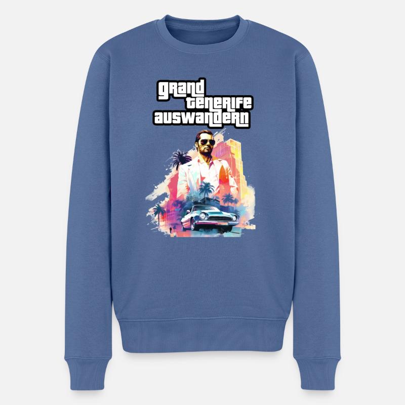 Tenerife GTA 1 - Männer Premium Bio Pullover - Taubenblau
