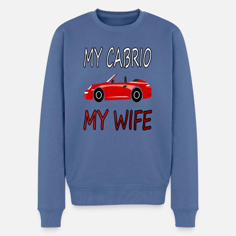 Cabrio fahren Cabrioletfahrer Spruch Geschenkidee - Männer Premium Bio Pullover - Taubenblau