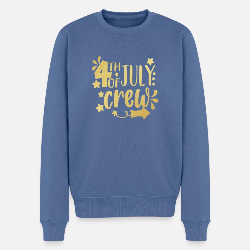 Équipage du 4 juillet - Pull Premium bio Homme - bleu pigeon