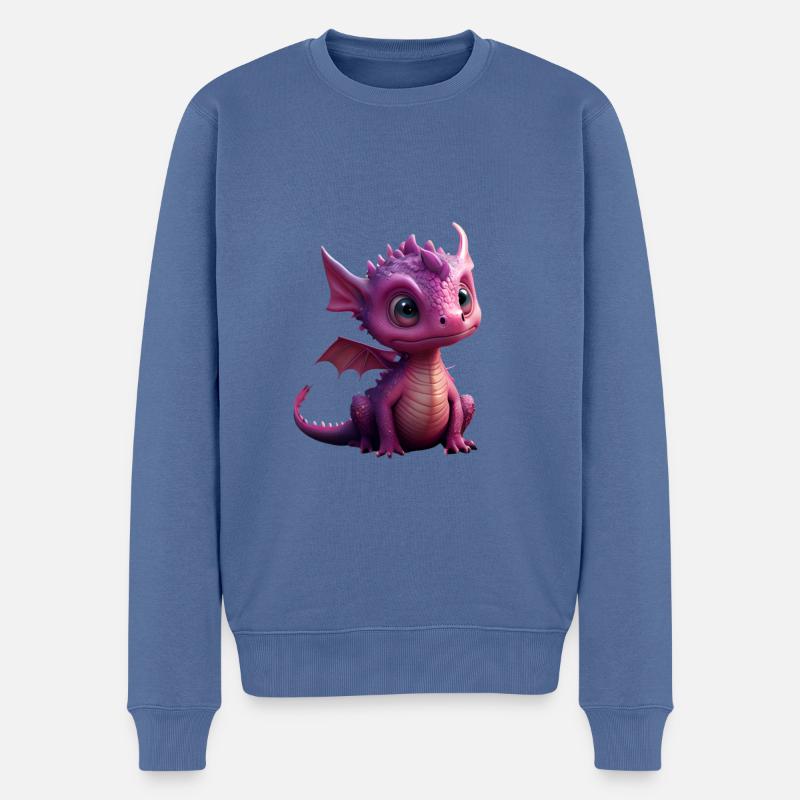 Petit Dragon Doux 3 - Pull Premium bio Homme - bleu pigeon