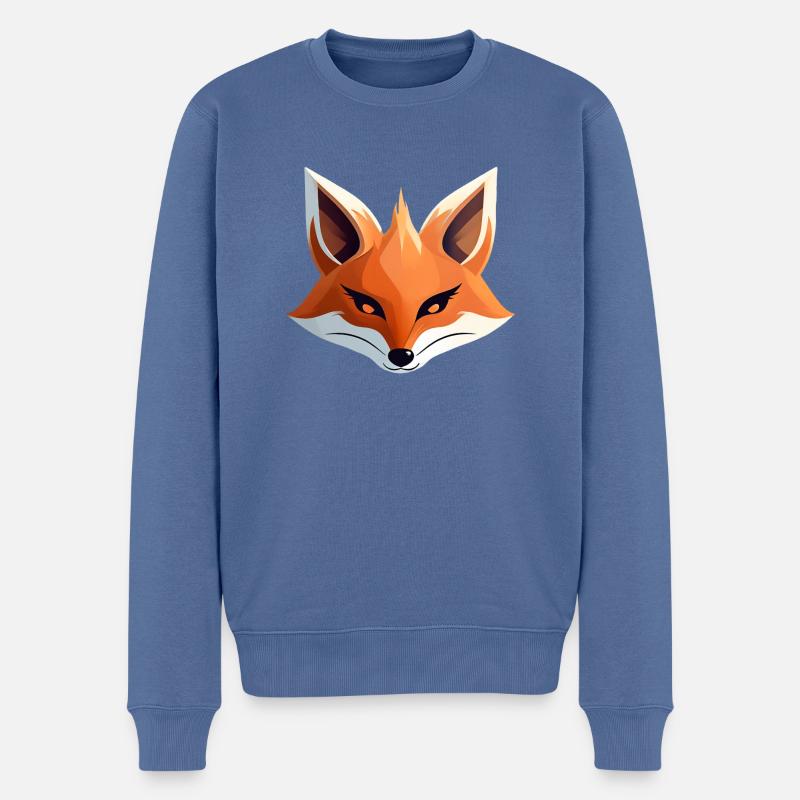 Fuchskopf - Männer Premium Bio Pullover - Taubenblau