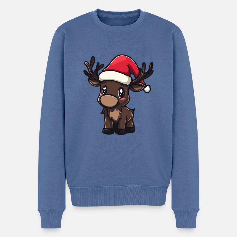 Orignal Noël Mignon - Pull Premium bio Homme - bleu pigeon