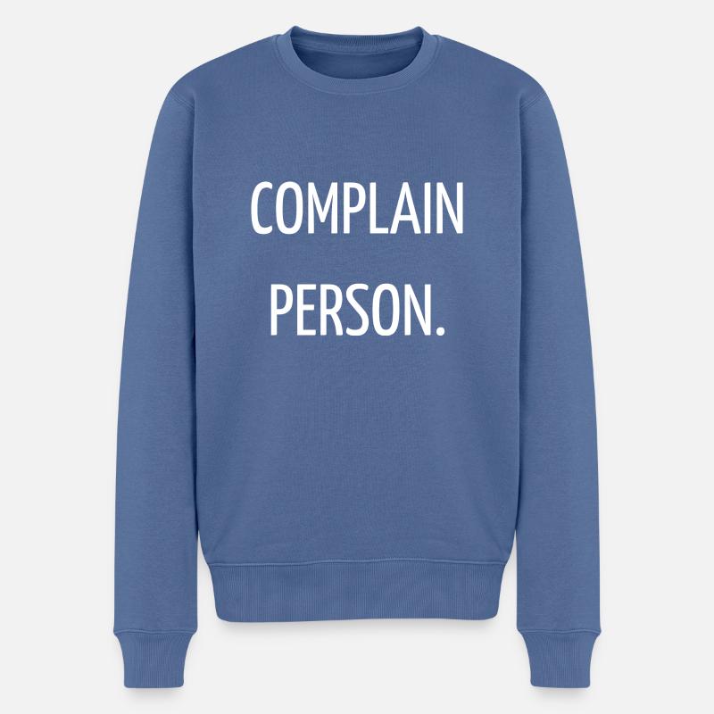 Beschwerdeführende Person - Männer Premium Bio Pullover - Taubenblau