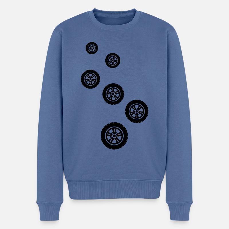 Réglage des pneus - Pull Premium bio Homme - bleu pigeon