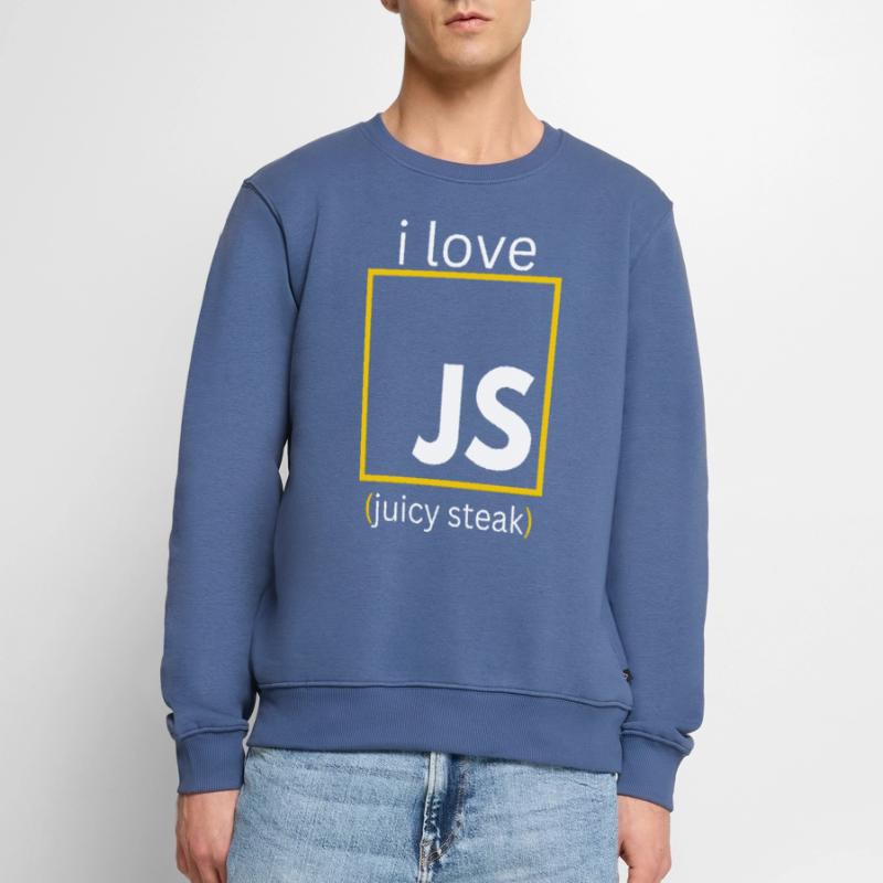 JavaScript web developer funny programming Men's Premium Organic Jumper