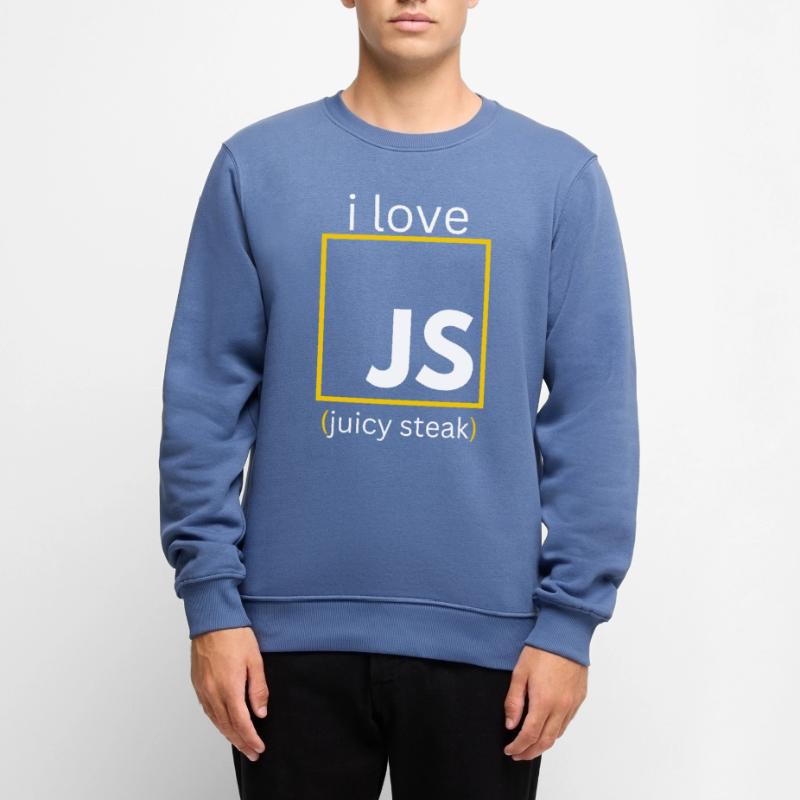 JavaScript web developer funny programming Men's Premium Organic Jumper