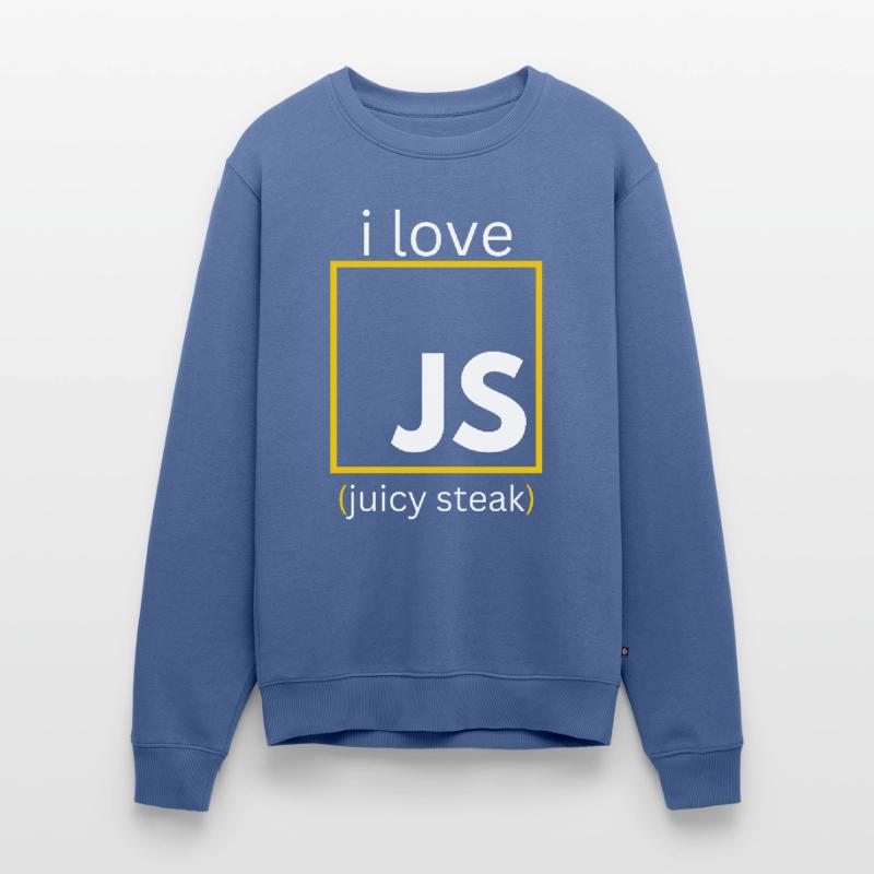 JavaScript web developer funny programming Men's Premium Organic Jumper