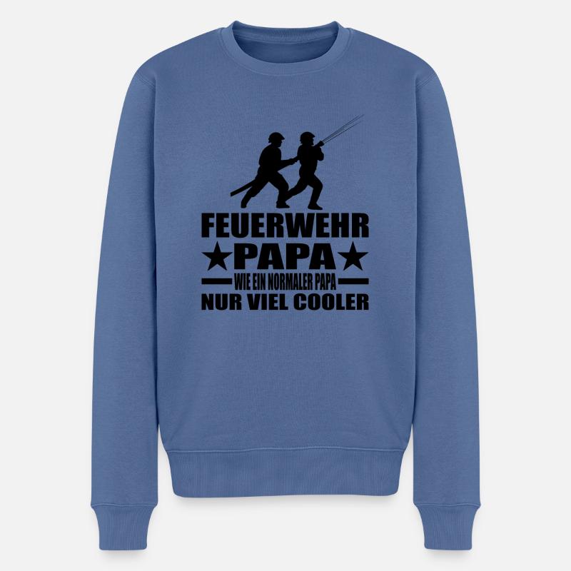 Feuerwehr - Männer Premium Bio Pullover - Taubenblau