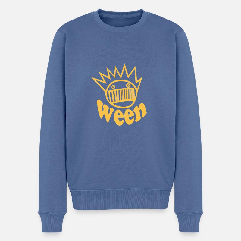Ween Hemd - Männer Premium Bio Pullover - Taubenblau