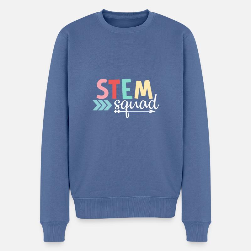 STEM Trupp - Männer Premium Bio Pullover - Taubenblau