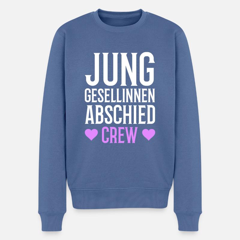 Junggesellinnenabschied Crew - Männer Premium Bio Pullover - Taubenblau