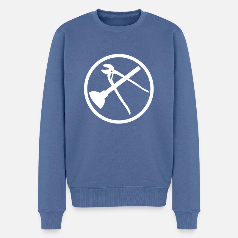 chauffagiste plombier pinces artisans plomberie - Pull Premium bio Homme - bleu pigeon