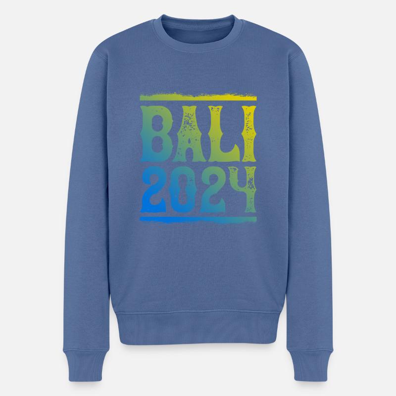 Bali 2024 - Männer Premium Bio Pullover - Taubenblau