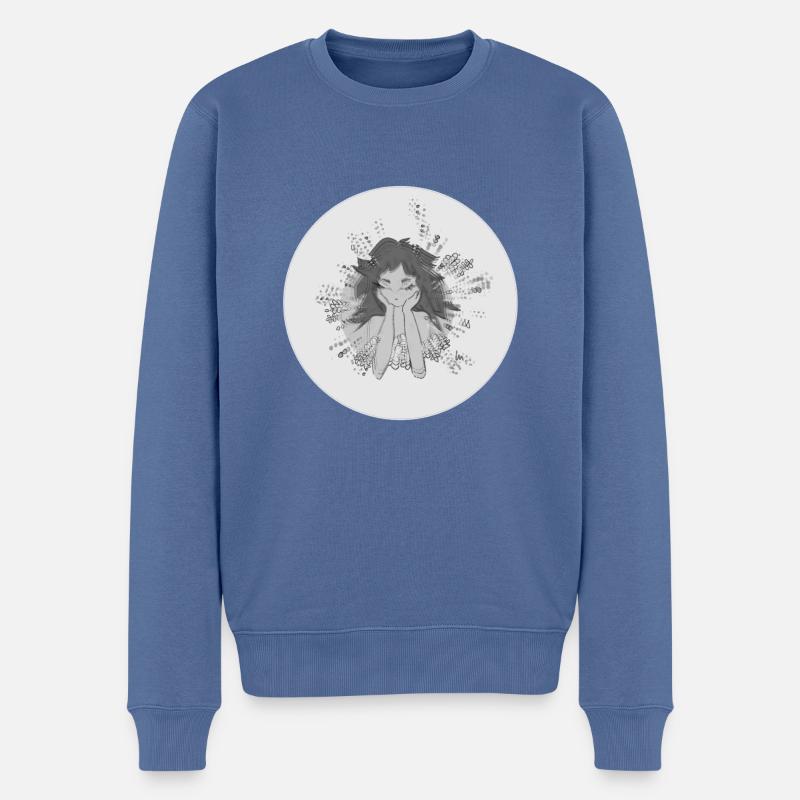 Verschwommen - Männer Premium Bio Pullover - Taubenblau