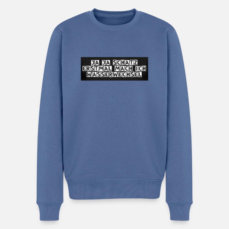 IMG 7325 - Männer Premium Bio Pullover - Taubenblau