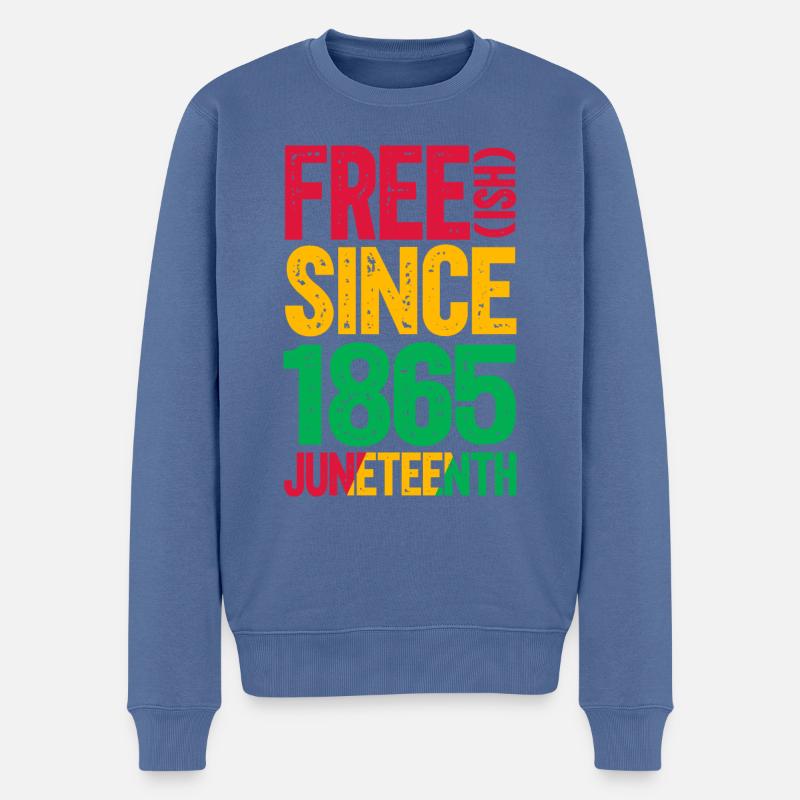 Juneteenth - Pull Premium bio Homme - bleu pigeon