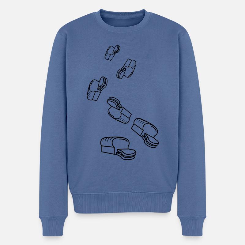 Brot icon symbol - Männer Premium Bio Pullover - Taubenblau