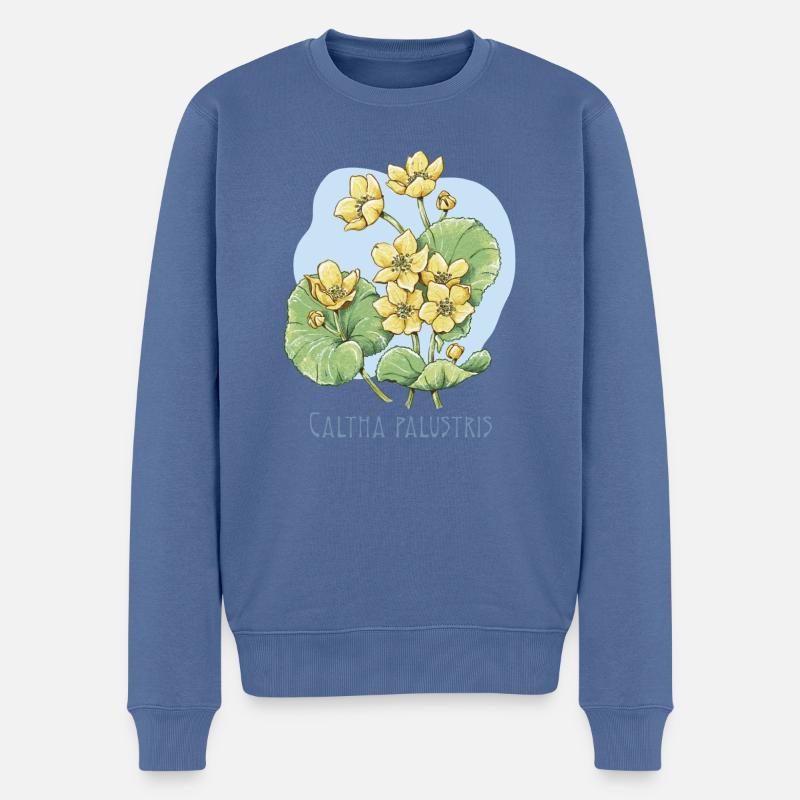 Dessin botanique de canard - Pull Premium bio Homme - bleu pigeon