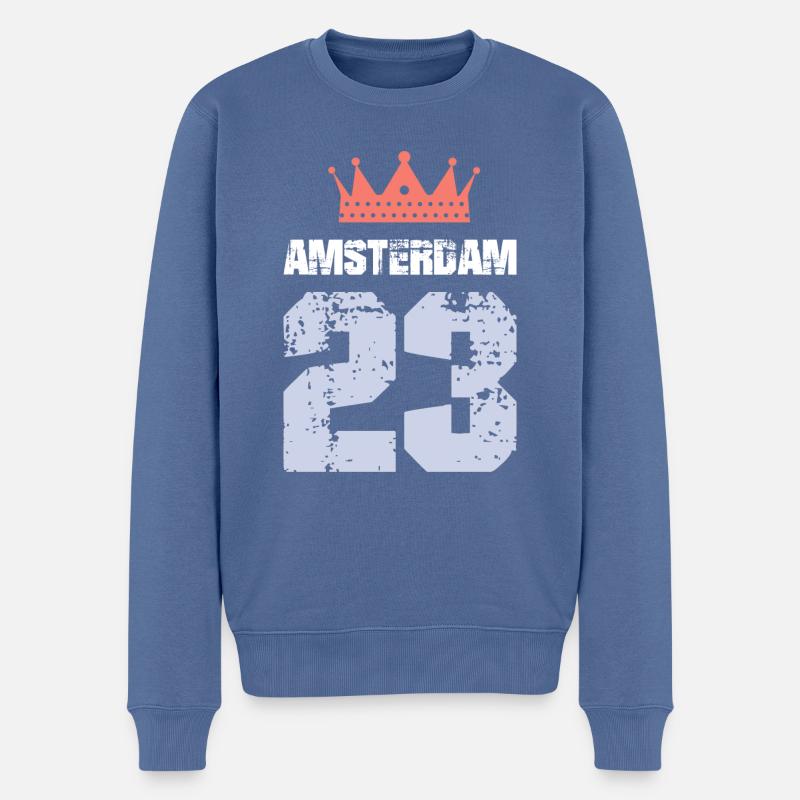 Amsterdam 23 Trikot 2023 - Männer Premium Bio Pullover - Taubenblau