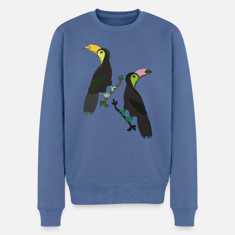 Toucan Deux - Pull Premium bio Homme - bleu pigeon
