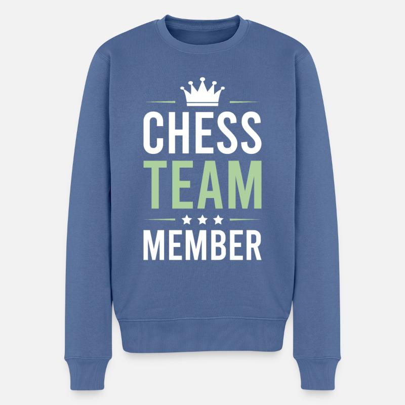 Chess Team - Männer Premium Bio Pullover - Taubenblau