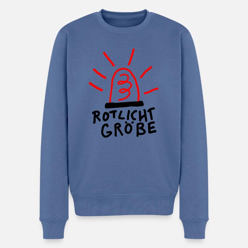 Rotlicht - Männer Premium Bio Pullover - Taubenblau