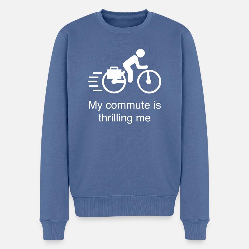 Fahrrad - Männer Premium Bio Pullover - Taubenblau