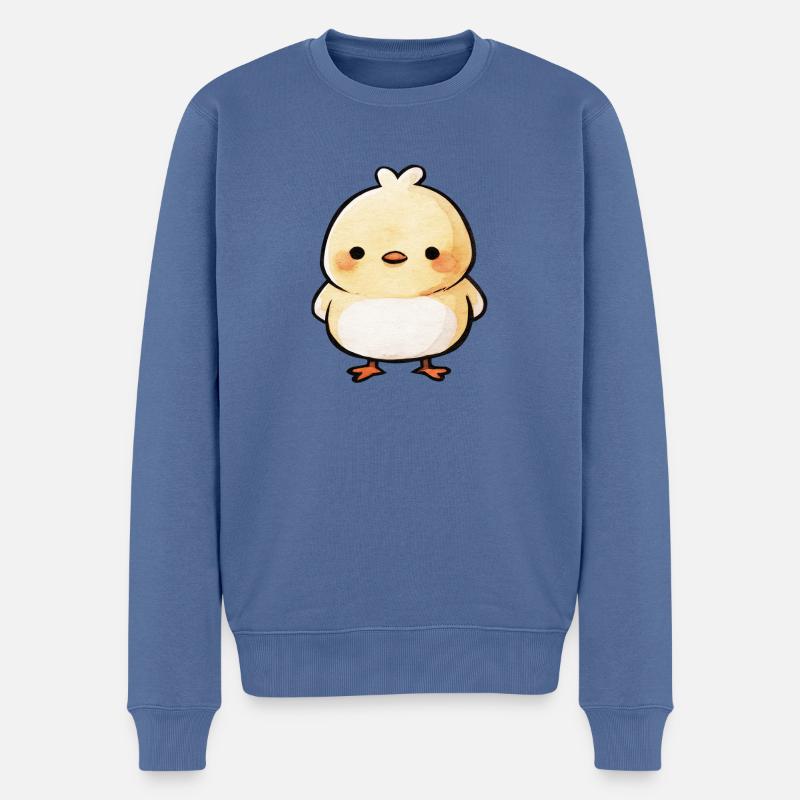 poussin mignon - Pull Premium bio Homme - bleu pigeon
