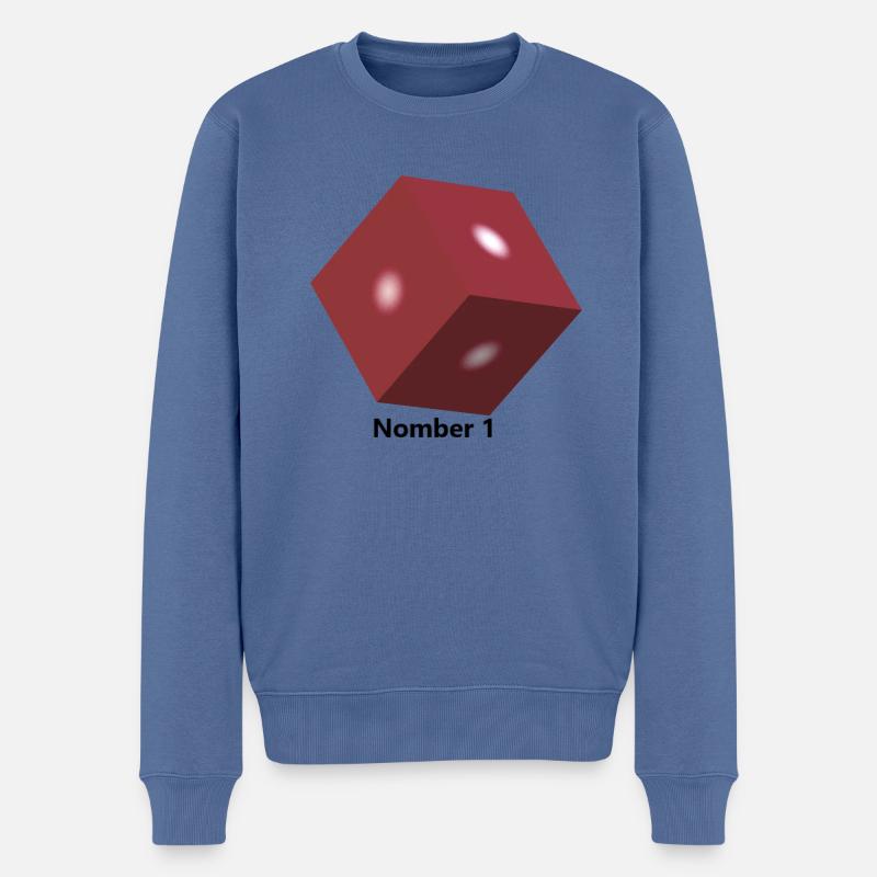 Cube - Pull Premium bio Homme - bleu pigeon