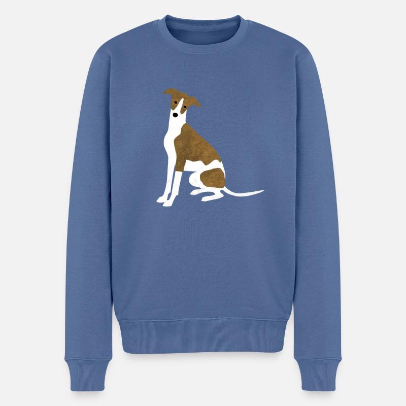 Whippet - Männer Premium Bio Pullover - Taubenblau