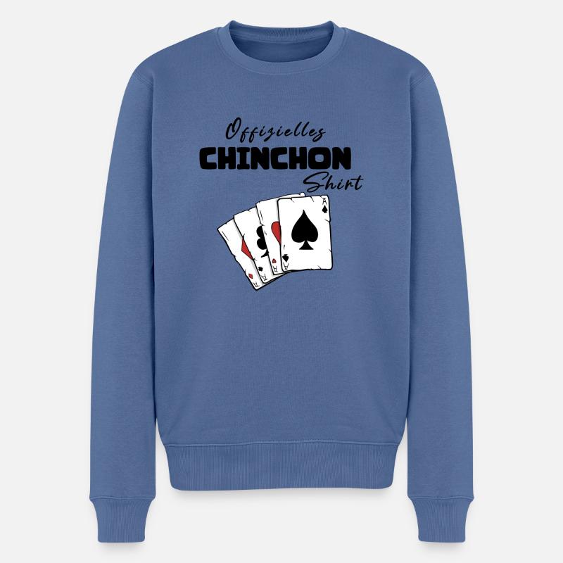 Chinchon Chemise Officielle - Pull Premium bio Homme - bleu pigeon