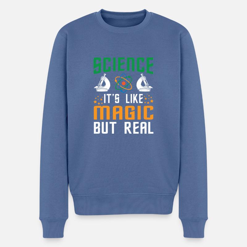 SCIENCE it's like magic - Pull Premium bio Homme - bleu pigeon