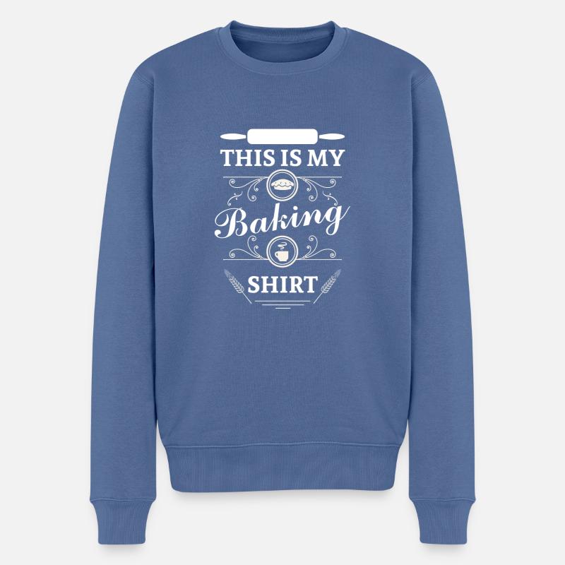 This is my Baking Shirt - Männer Premium Bio Pullover - Taubenblau