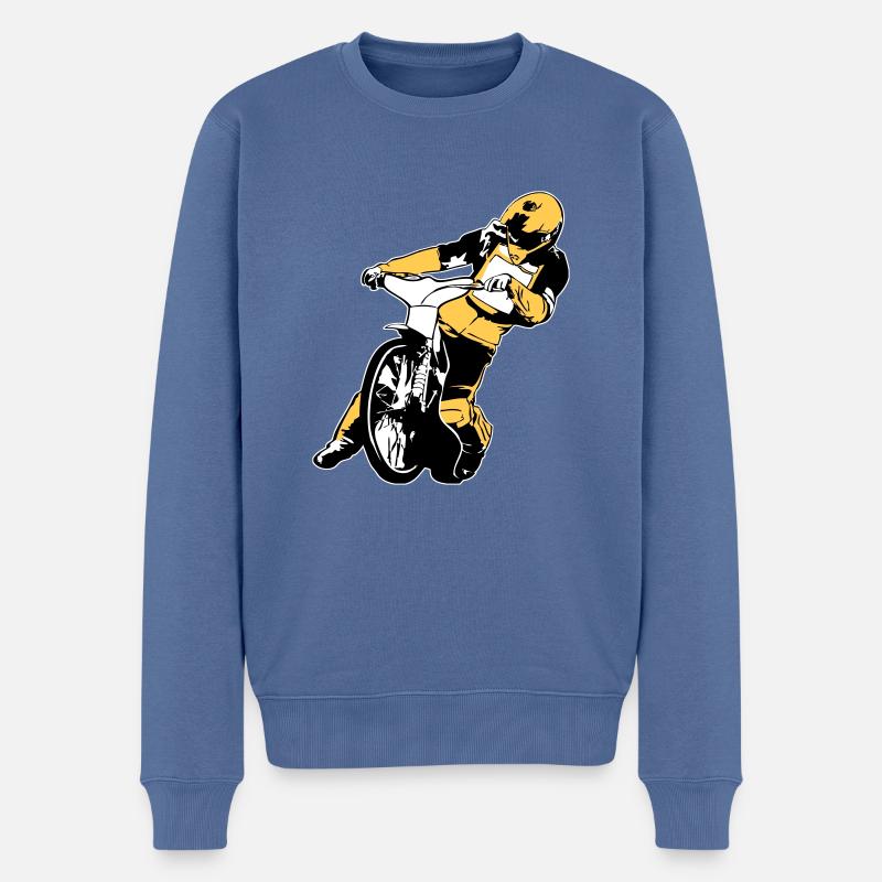 Speedway Racing - Männer Premium Bio Pullover - Taubenblau
