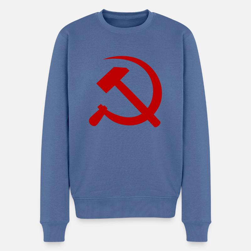 Sense und Hammer - Männer Premium Bio Pullover - Taubenblau