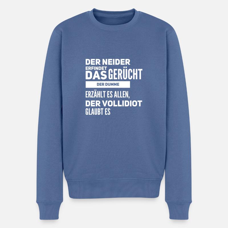 Gelaber - Männer Premium Bio Pullover - Taubenblau