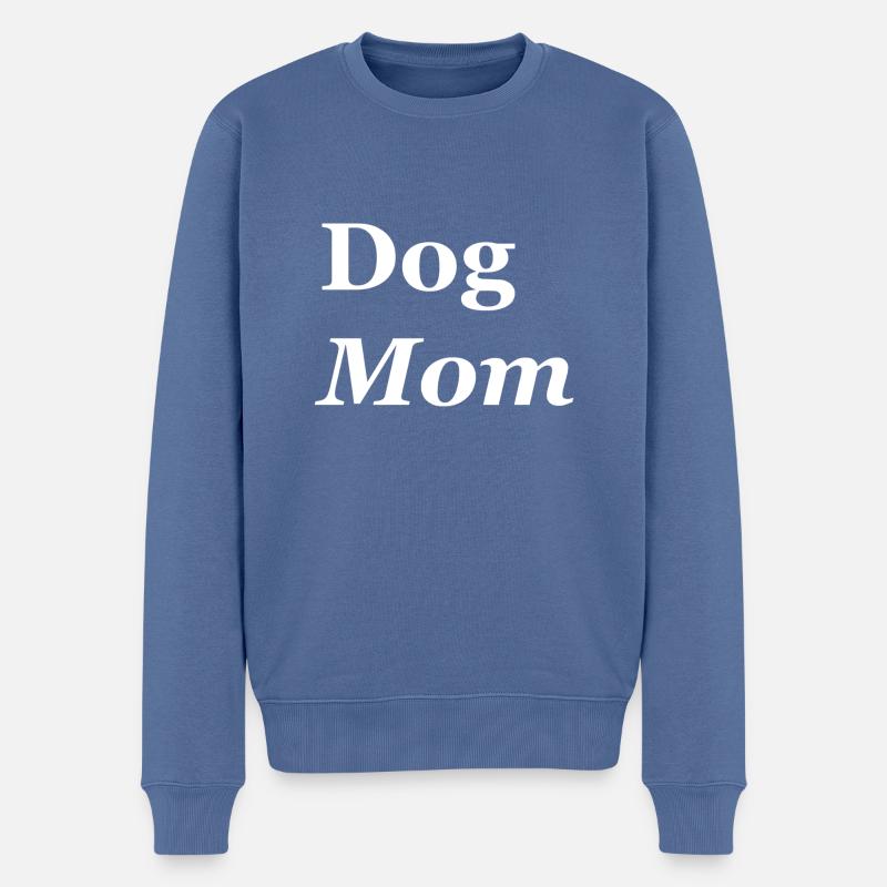 Dog Mom - Männer Premium Bio Pullover - Taubenblau