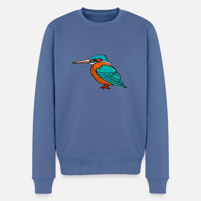 Eisvogel - Männer Premium Bio Pullover - Taubenblau