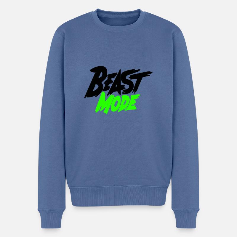 Beast Mode Training - Pull Premium bio Homme - bleu pigeon