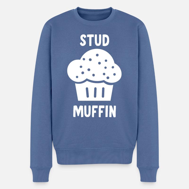 Stud Muffin - Pull Premium bio Homme - bleu pigeon