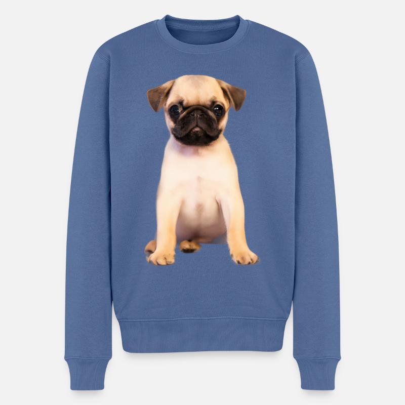 Chiot mignon - Pull Premium bio Homme - bleu pigeon