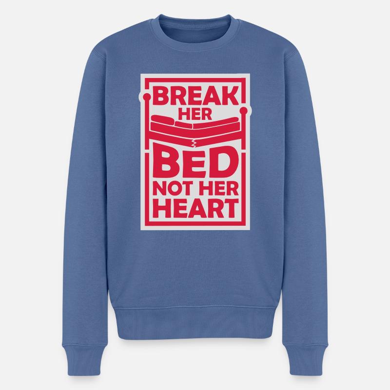 briser son lit Citation - Pull Premium bio Homme - bleu pigeon