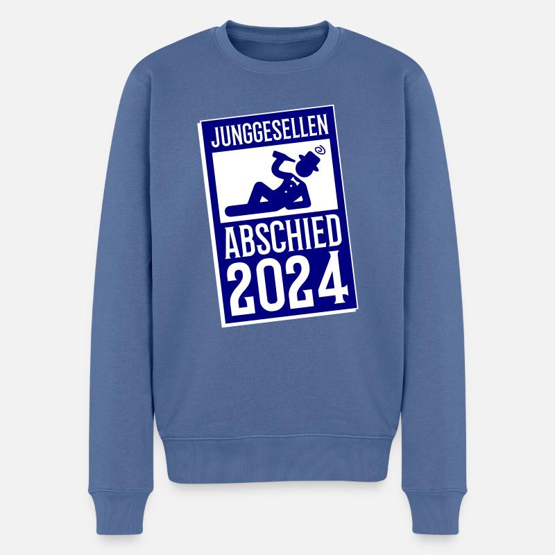 Junggesellenabschied 2024 - Männer Premium Bio Pullover - Taubenblau