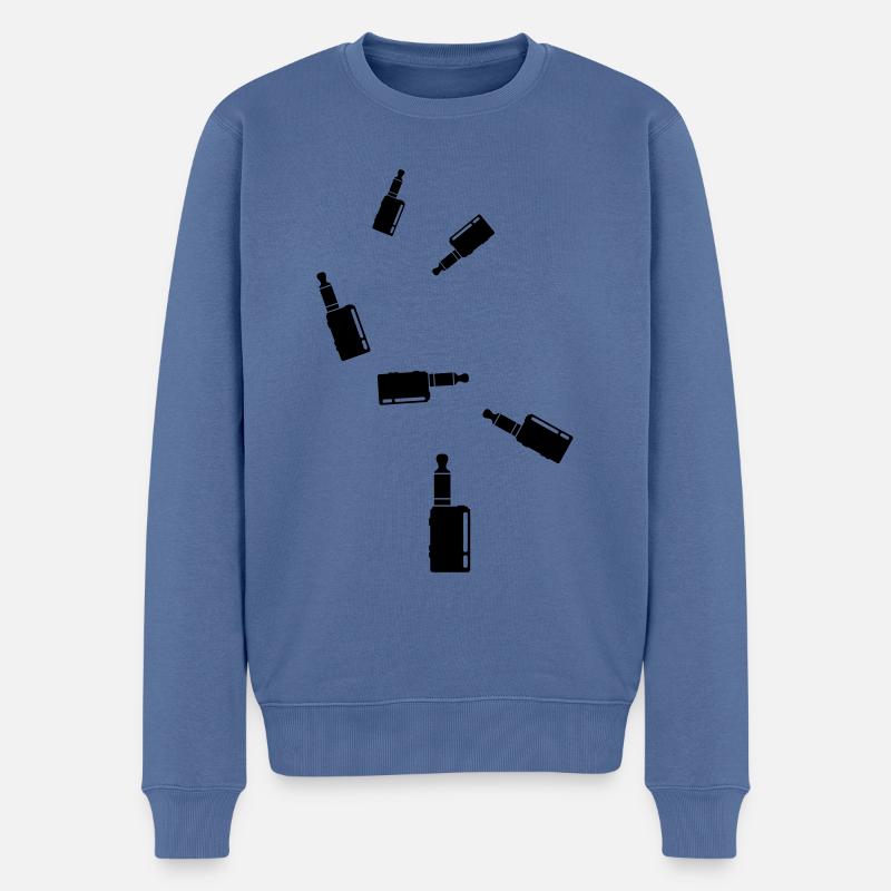 Silhouette de cigarette électronique - Pull Premium bio Homme - bleu pigeon