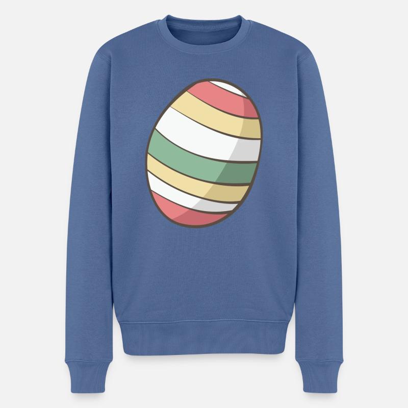 Osterei - Männer Premium Bio Pullover - Taubenblau